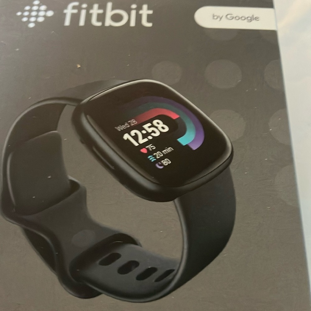 Fitbit Black Smartwatch Sleek Design Fitness Tracking